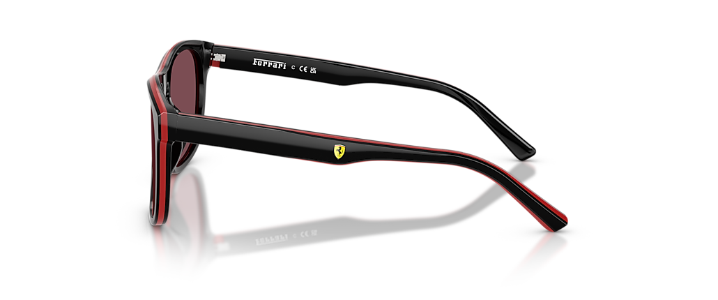 Scuderia Ferrari FZ6020U Shiny Black/Red/Black Sunglasses
