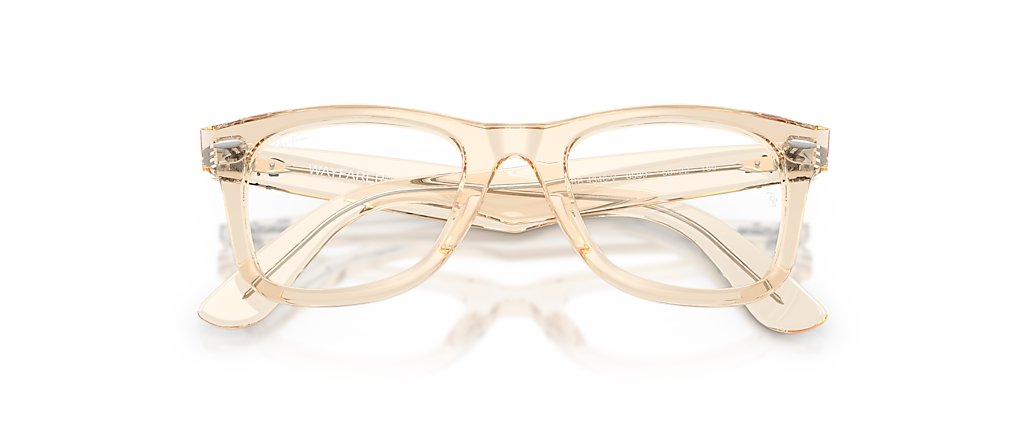 Ray-Ban RB4340V Wayfarer Ease Optics Transparent Nude Frames