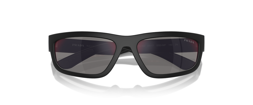 Prada Linea Rossa PS 05ZS Black Rubbered Sunglasses