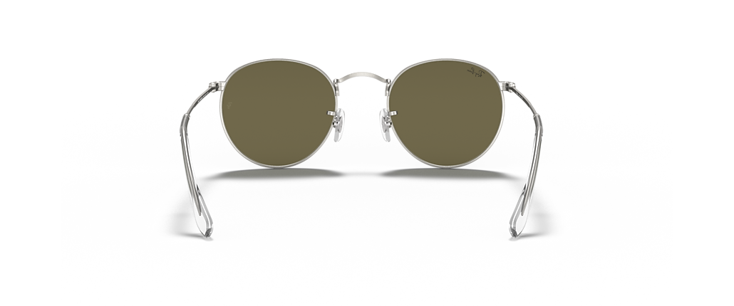 Ray-Ban RB3447 Round Flash Lenses Silver Sunglasses