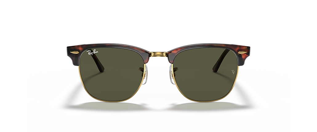 Ray-Ban RB3016F Clubmaster Classic Tortoise On Gold Sunglasses