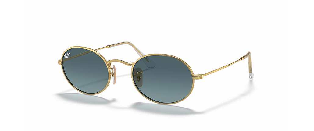 Ray-Ban RB3547 Oval Metal Arista Gold Sunglasses