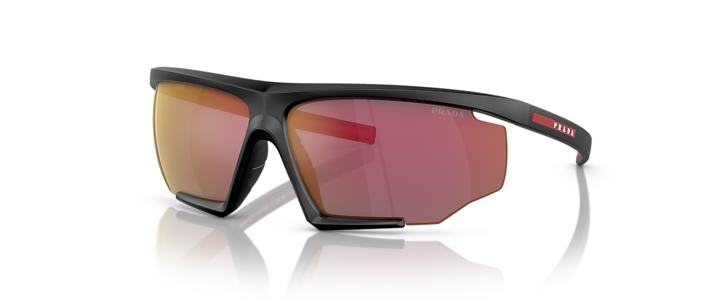 Prada Linea Rossa PS 07YS Black Rubber Sunglasses
