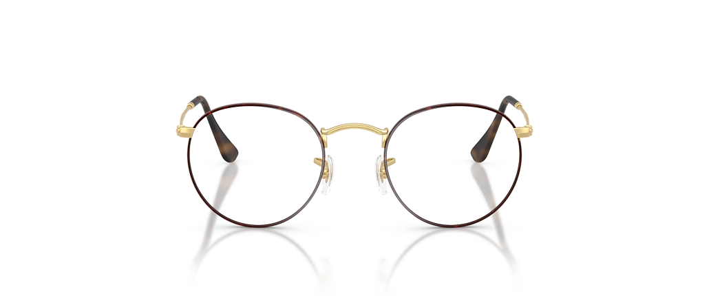 Ray-Ban RB3447V Round Metal Optics Matt Havana On Matt Arista Gold Frames