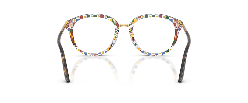Dolce&Gabbana DG3410 Havana On White Barrow Frames