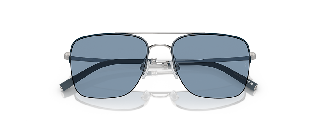 Oliver Peoples OV1343S R-2 Blue Ash/Brushed Silver Sunglasses