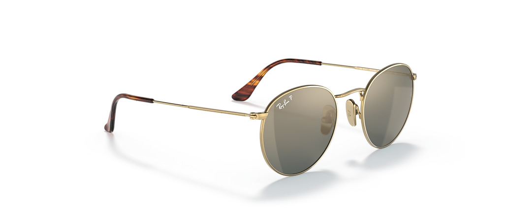 Ray-Ban RB8247 Round Titanium Gold Sunglasses