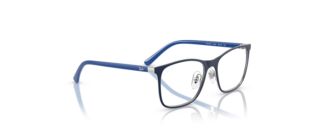 Ray-Ban RB9551V Optics Kids Blue On Silver Frames