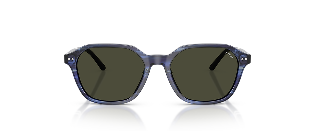 Polo Ralph Lauren PH4234U Shiny Striped Blue Sunglasses