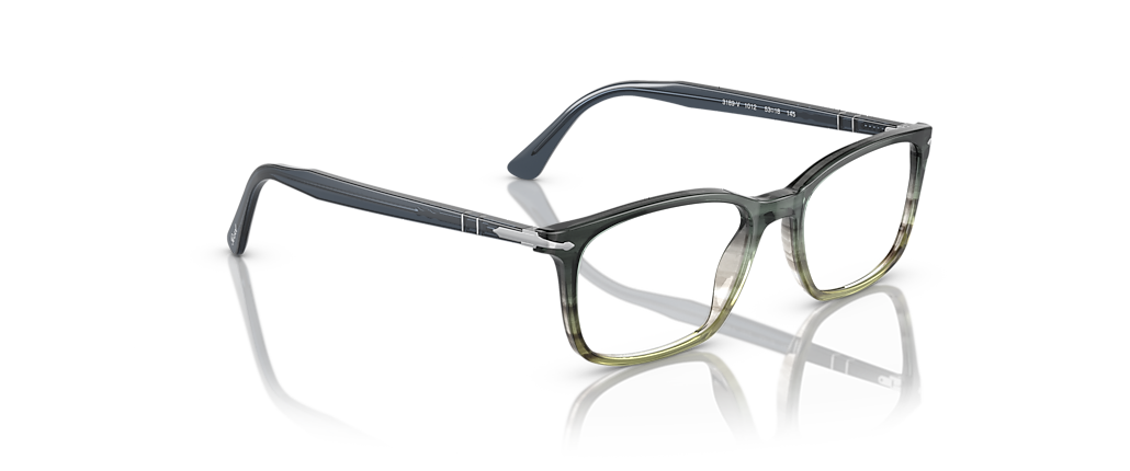 Persol PO3189V Grey Striped Green Gradient Frames
