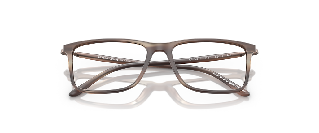 Giorgio Armani AR7261F Matt Stripped Brown Frames