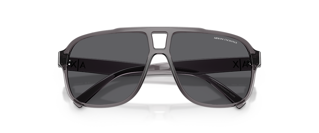 Armani Exchange AX4104S Shiny Transparent Grey Sunglasses