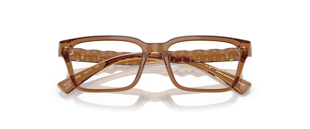 Armani Exchange AX3116 Shiny Transparent Brown Frames