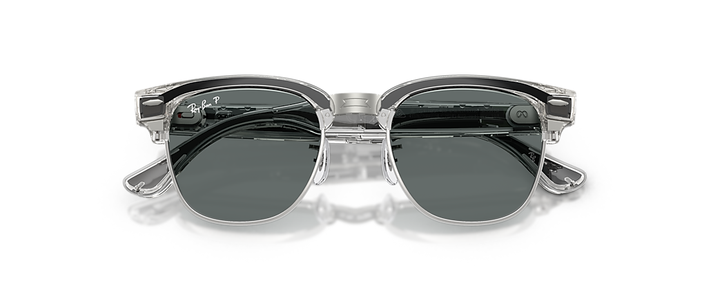 Ray-Ban Ray-Ban Meta Audio Clubmaster Transparent Iron Grey Ray-Ban Meta Smart Glasses