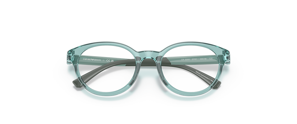 Emporio Armani EK3205 Kids Shiny Transparent Light Blue Frames