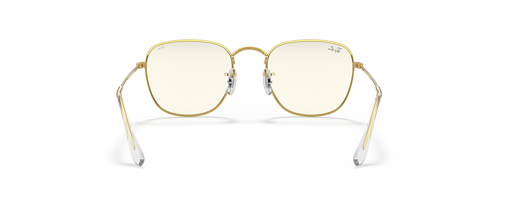 Ray-Ban RB3857 Frank Blue-Violet Light Clear Evolve Gold Sunglasses