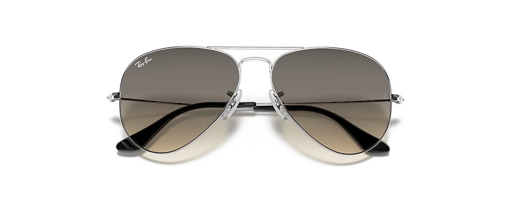 Ray-Ban RB3025 Aviator Gradient Silver Sunglasses