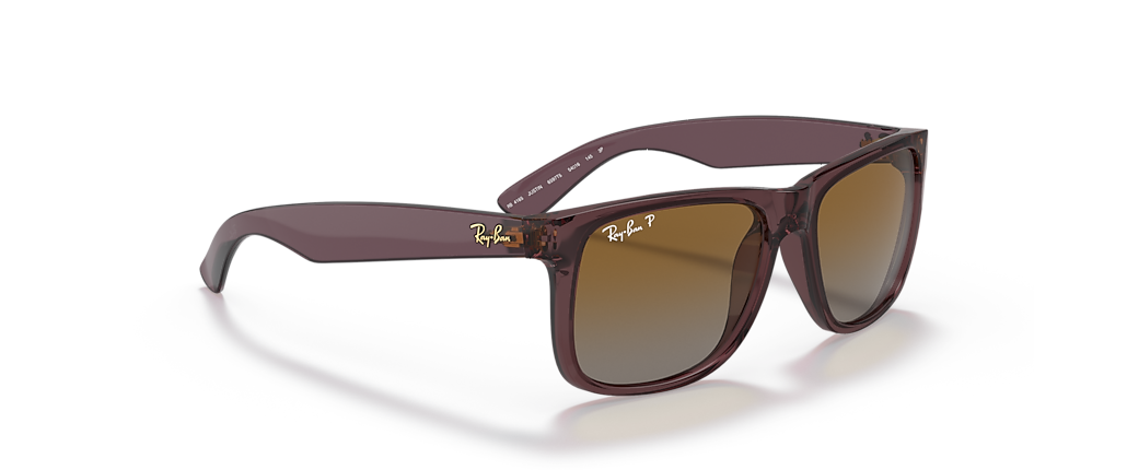 Ray-Ban RB4165 Justin Classic Transparent Dark Brown Sunglasses