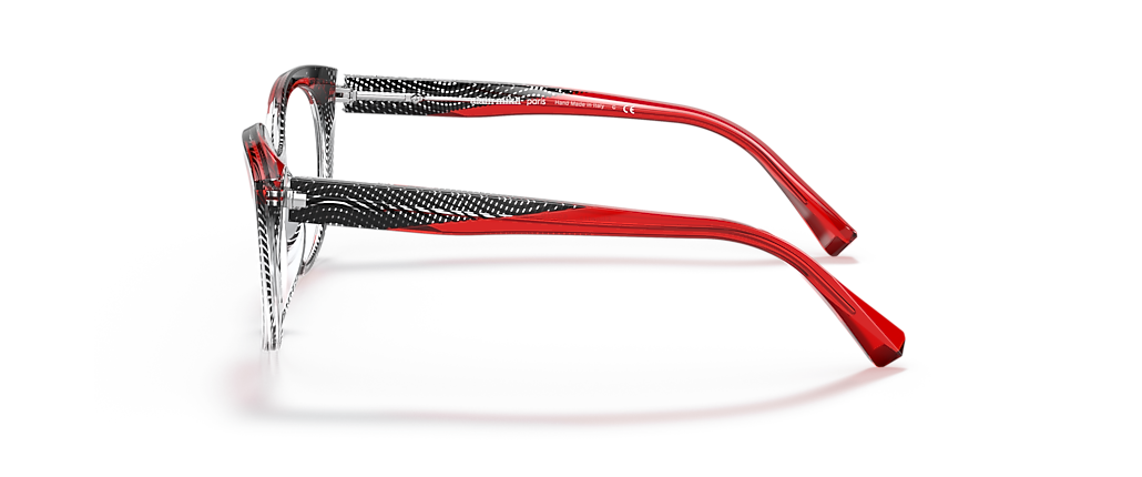Alain Mikli A03129 ELINETTA Crystal /Black / Red Frames