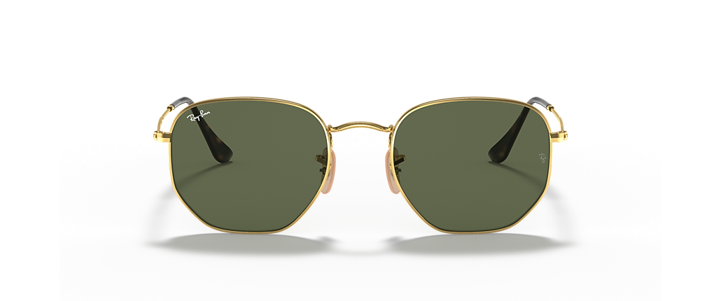 Ray-Ban RB3548N Hexagonal Flat Lenses Arista Gold Sunglasses
