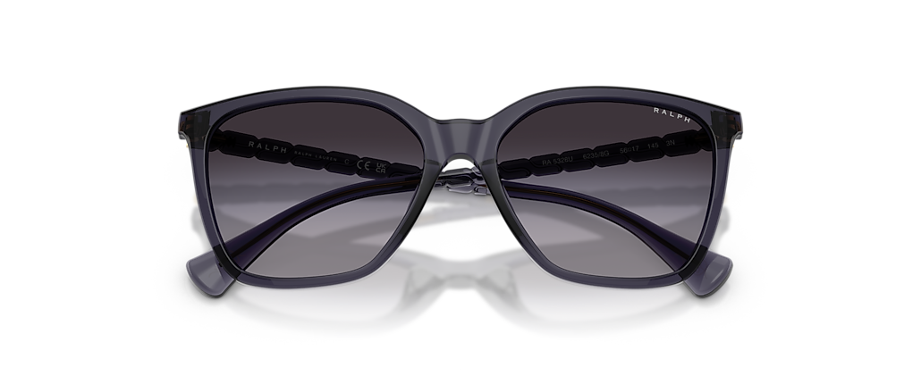 Ralph RA5328U Shiny Transparent Violet Sunglasses