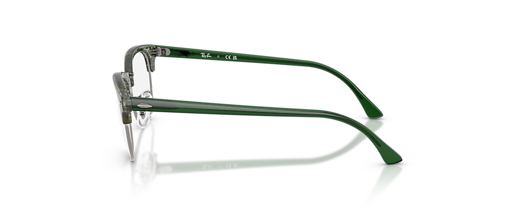 Ray-Ban RB5154 Clubmaster Transparent Fantasy Green On Gunmetal Frames