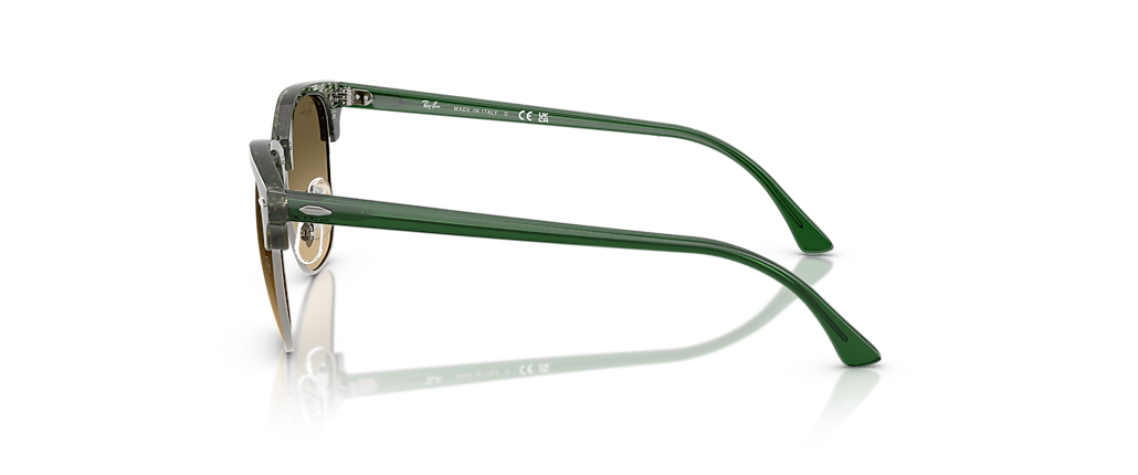 Ray-Ban RB3016 Clubmaster Transparent Shade Fantasy Green Sunglasses