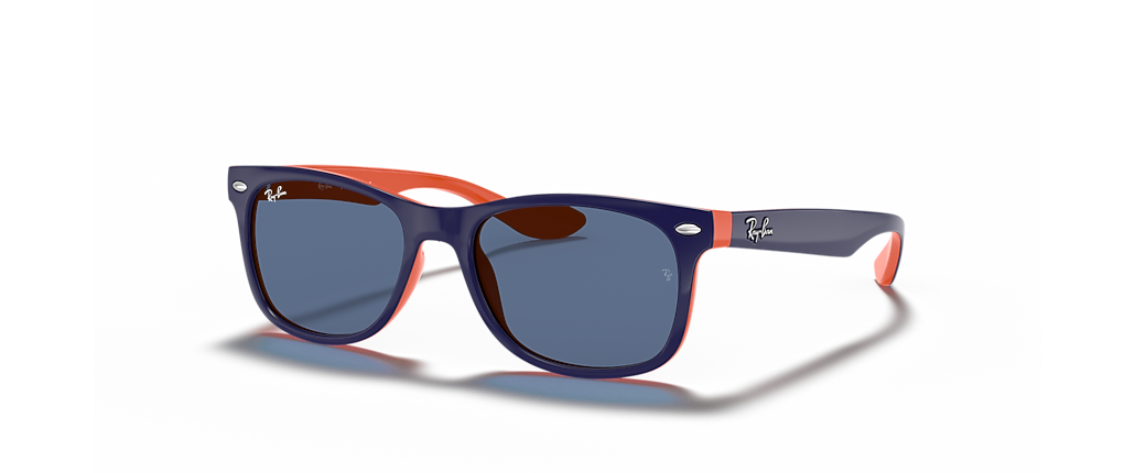 Ray-Ban RB9052S New Wayfarer Kids Blue On Orange Sunglasses