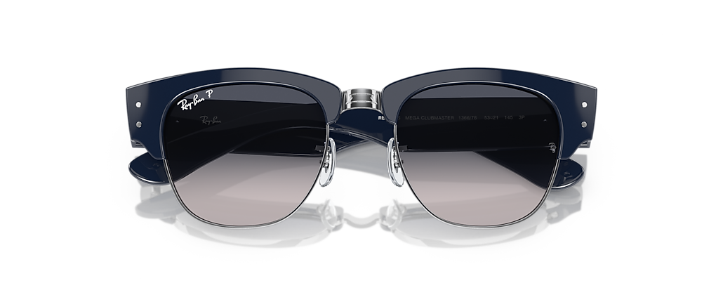 Ray-Ban RB0316S Mega Clubmaster Blue On Silver Sunglasses