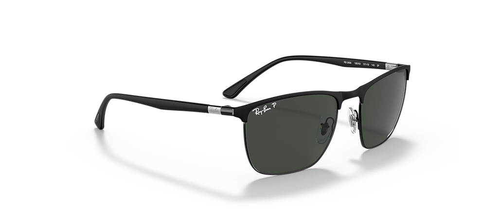 Ray-Ban RB3686 Polarized+ Lenses Black Sunglasses