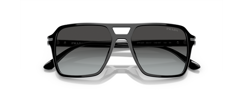 Prada PR 20YS Sunglasses with Grey lenses and Black frame | OPSM
