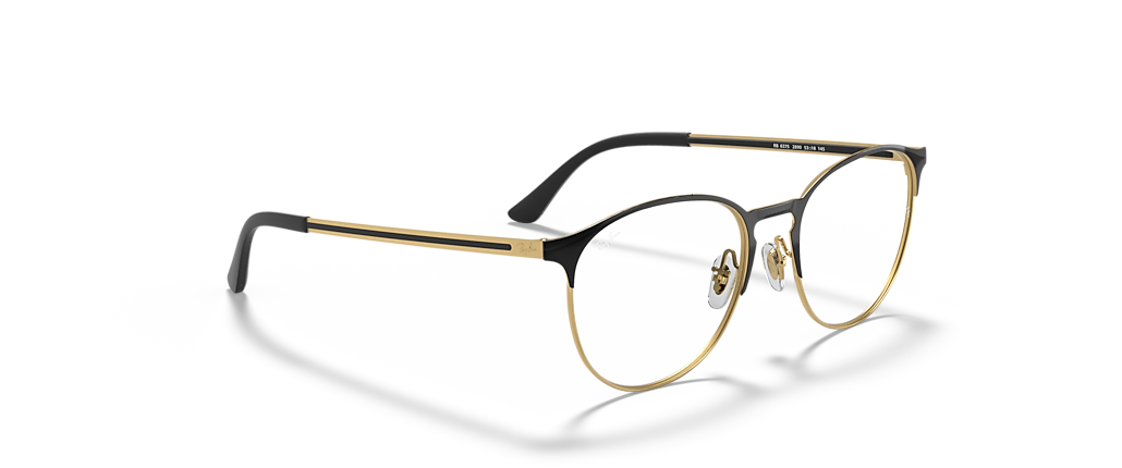 Ray-Ban RB6375 Optics Black On Gold Frames