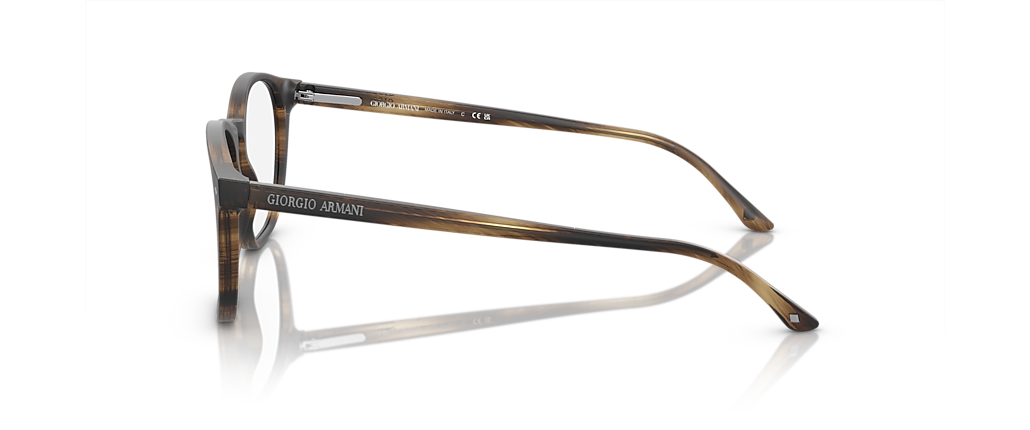 Giorgio Armani AR7074 Striped Matte Dark Brown Frames