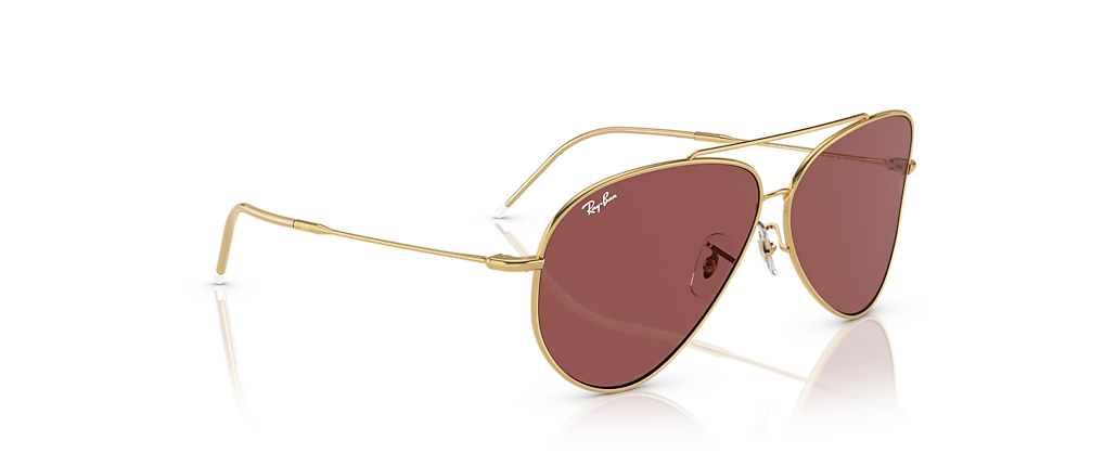 Ray-Ban RBR0101S Aviator Reverse Arista Gold Sunglasses