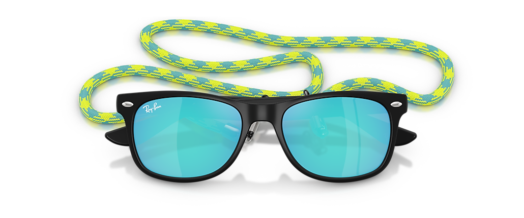 Ray-Ban RB9052SF New Wayfarer Kids Summer Capsule Rubber Black Sunglasses