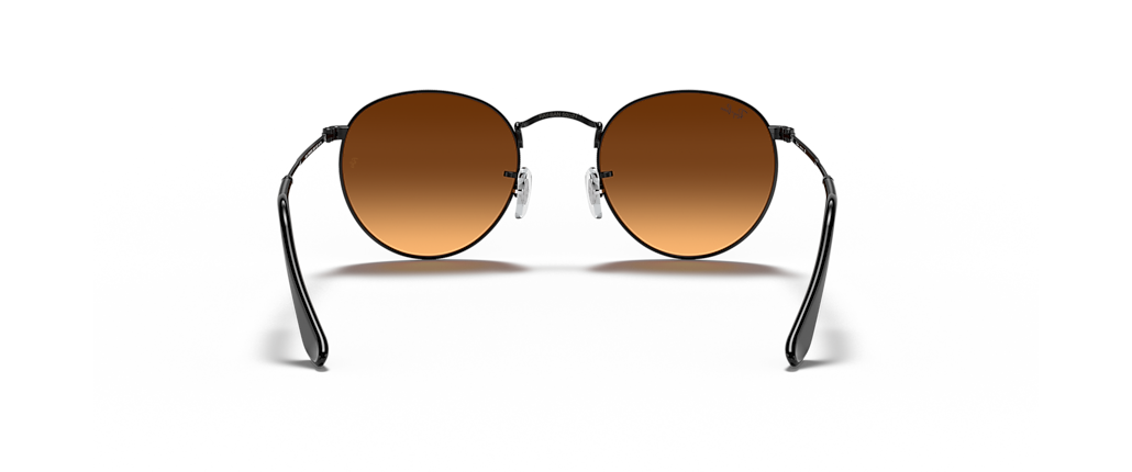 Ray-Ban RB3447 Round Flash Lenses Gradient Black Sunglasses