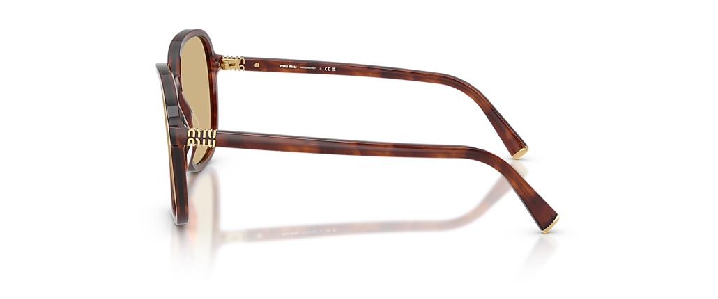 Miu Miu MU B01S Striped Tobacco Sunglasses