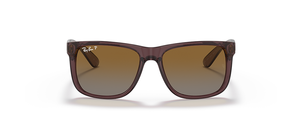 Ray-Ban RB4165 Justin Classic Transparent Dark Brown Sunglasses