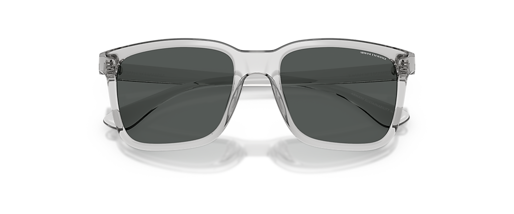 Armani Exchange AX4112SU Shiny Transparent Grey Sunglasses