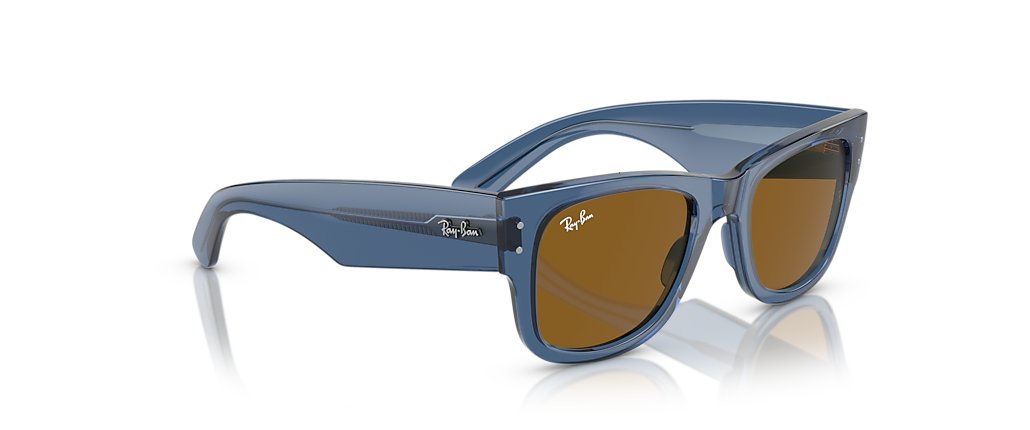 Ray-Ban RB0840S Mega Wayfarer Bio-Based Transparent Blue Sunglasses