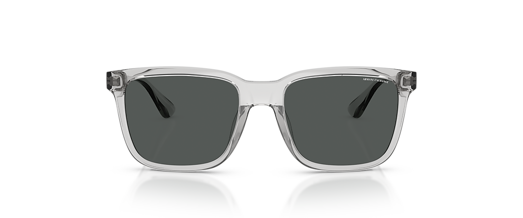 Armani Exchange AX4112SU Shiny Transparent Grey Sunglasses