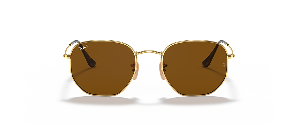 Ray-Ban RB3548N Hexagonal Flat Lenses Arista Gold Sunglasses