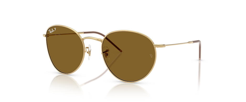 Ray-Ban RBR0103S Round Reverse Arista Gold Sunglasses