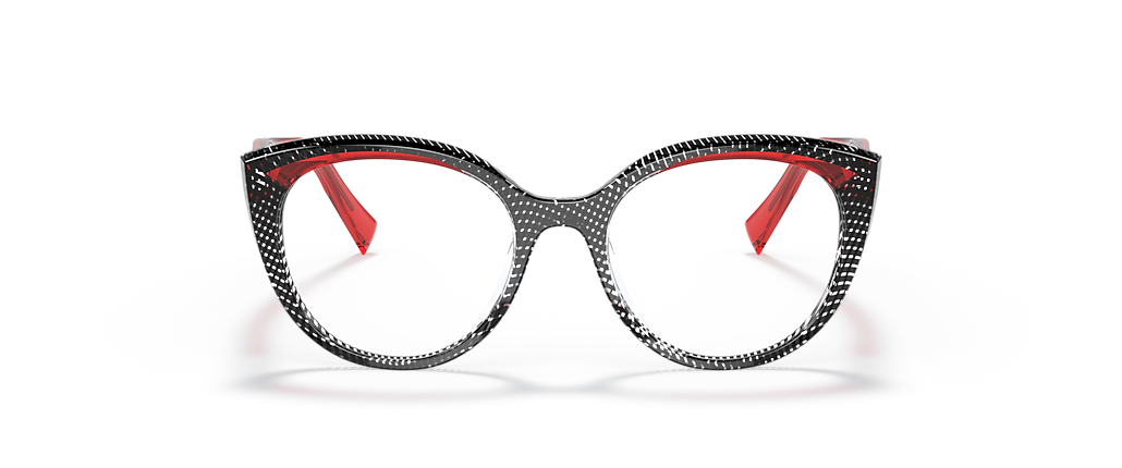 Alain Mikli A03129 ELINETTA Crystal /Black / Red Frames