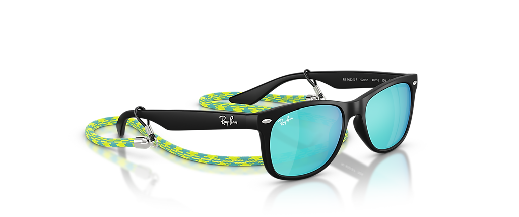 Ray-Ban RB9052SF New Wayfarer Kids Summer Capsule Rubber Black Sunglasses