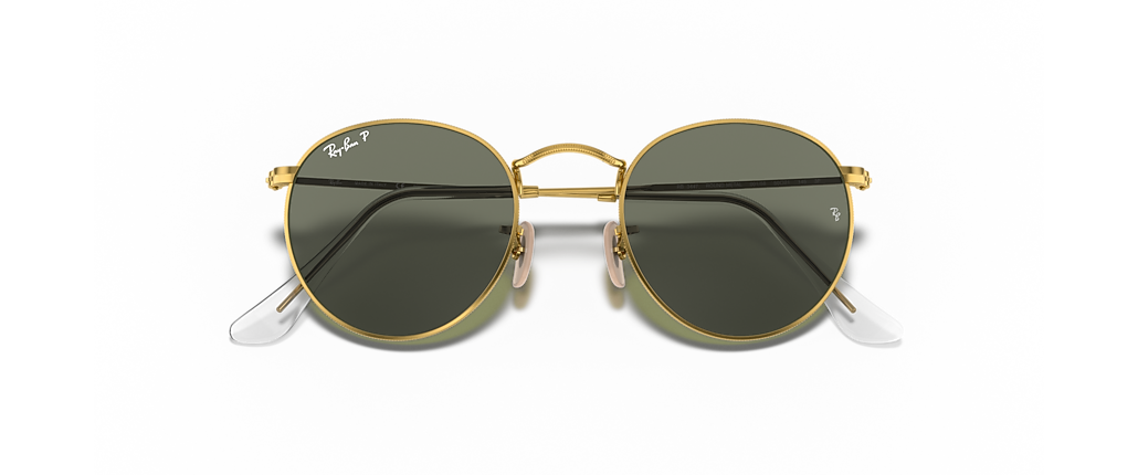 Ray-Ban RB3447 Round Metal Arista Gold Sunglasses