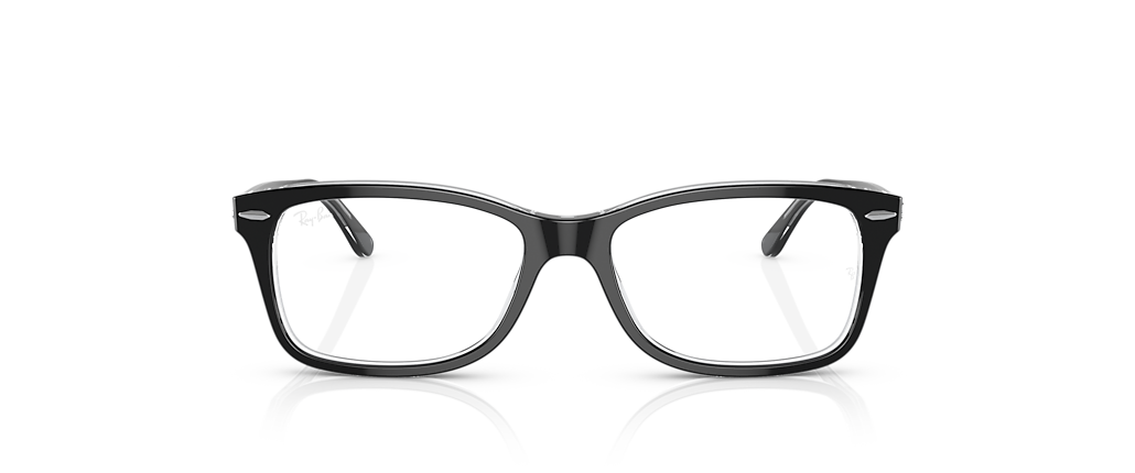 Ray-Ban RB5428F RB5428 Optics Black On Transparent Frames