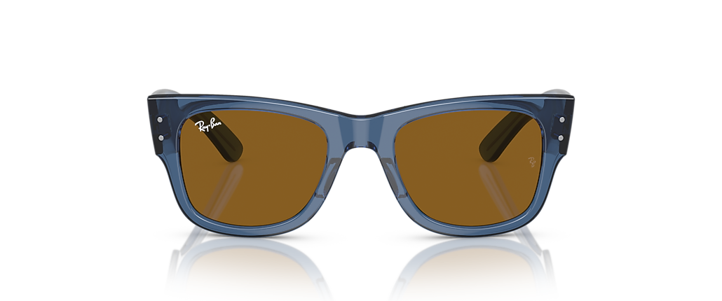 Ray-Ban RB0840S Mega Wayfarer Bio-Based Transparent Blue Sunglasses