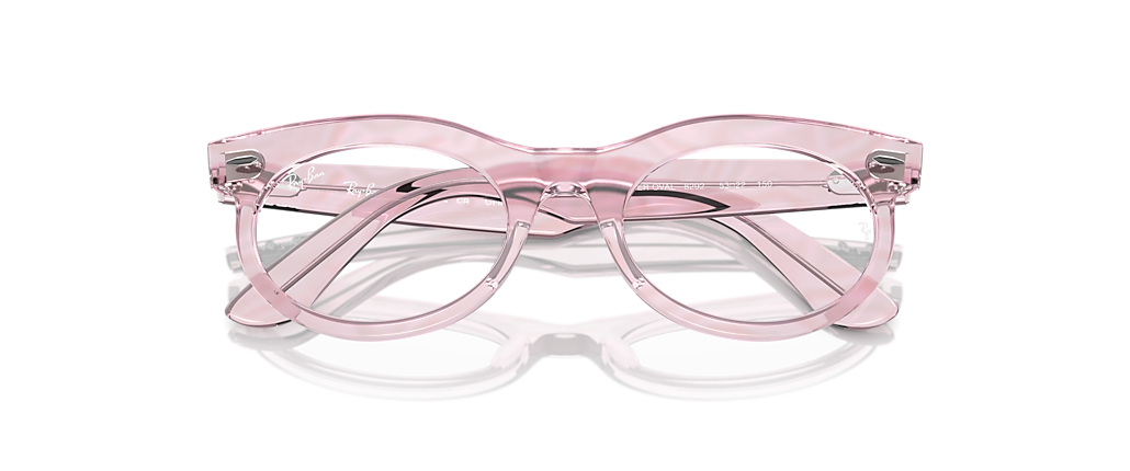 Ray-Ban RB2242V Wayfarer Oval Optics Change Photo Waves Purple Frames