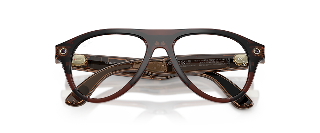 Ray-Ban Ray-Ban Meta (Gen 3) Aviator Transparent Umber Ray-Ban Meta Smart Glasses